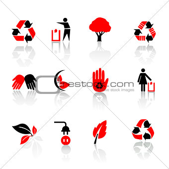 Vector set of environmental / recycling icons