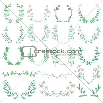 Herbs, Plants and Flowers. Branches, Laurels, Brackets