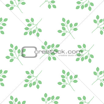 Small leaves seamless vector pattern.