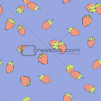 seamless strawberry background