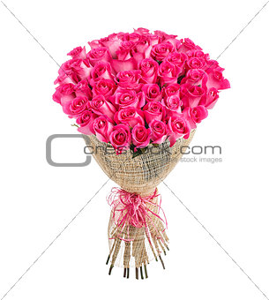 Flower bouquet of 50 pink roses