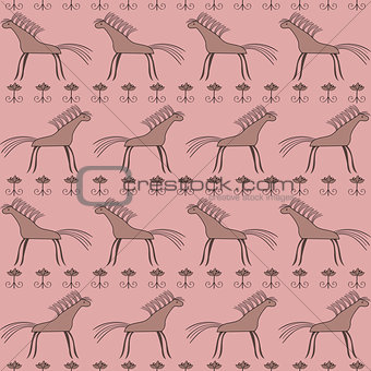 Horse seamless pattern.