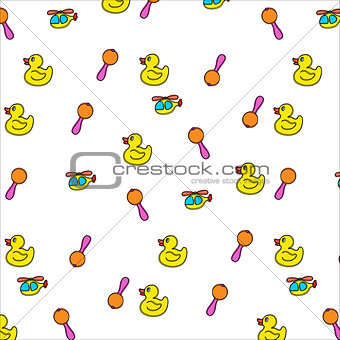 Baby toys seamless pattern