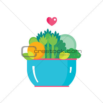 Salad bowl Organic fruits and vegetables Healthy food