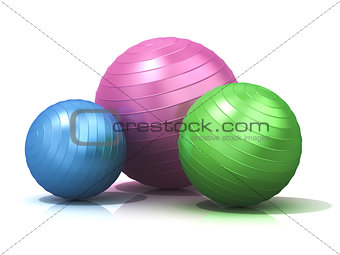 Colorful fitness balls