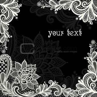 Lace background with a place for text.