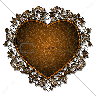 frame in the shape of heart for picture or photo