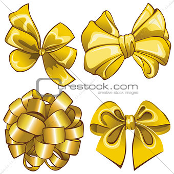 Set with golden bows