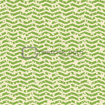 Greenery and white zigzag spotted seamless pattern