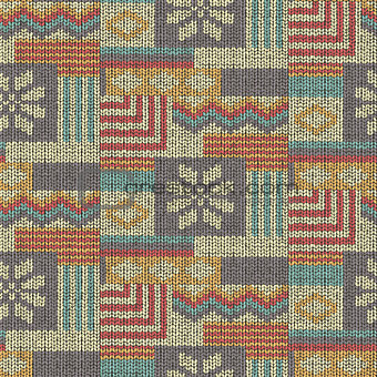 Knitting wool pattern, seamless fabric texture