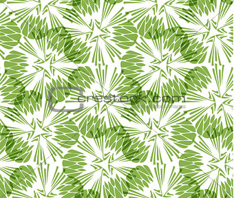 Greenery taraxacum seamless pattern background