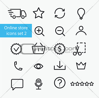 Online store icons 