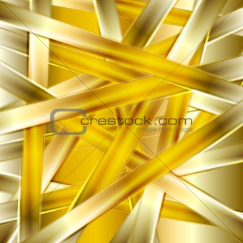 Bright golden abstract stripes background