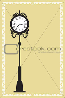 Vector street clock