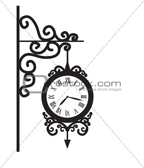 Vector street clock