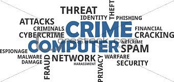 word cloud - computer crime