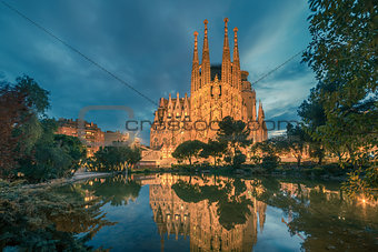 Barcelona, Catalonia, Spain: Basicila and Expiatory Church of the Holy Family, known as Sagrada Familia