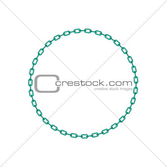 Turquoise chain in shape of circle