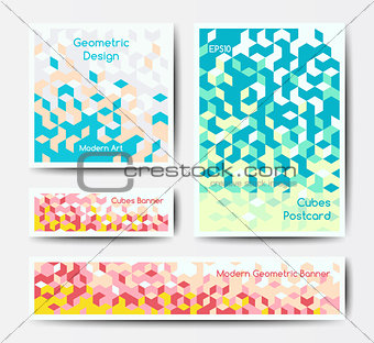 Abstract geometric banner templates