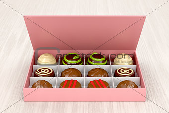 Gift box with chocolate candies