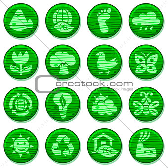 Eco green environment Icon Set