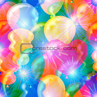 Seamless Background with Balloons