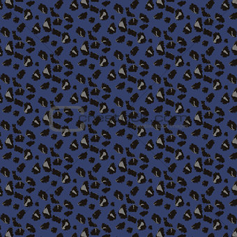 Leopard skin seamless pattern. Vector illustration with animal print.