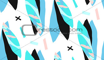 Trendy creative collage with different textures and shapes. Modern graphic design. Unusual artwork. Vector. Isolated