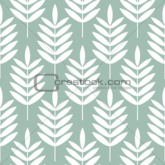 Palm leaves seamless vector pattern.