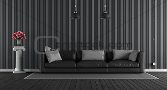 Black classic living room