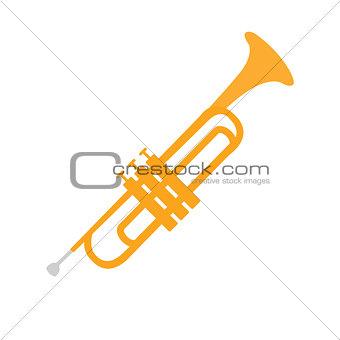 Cornet, Part Of Musical Instruments Set Of Realistic Cartoon Vector Isolated Illustrations