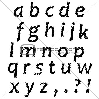 Sketch Scribble Alphabet