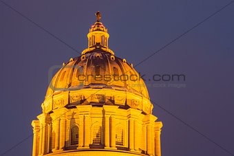 Jefferson City, Missouri - entrance to State Capitol Building 