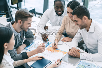 Group of people business meeting team work concept