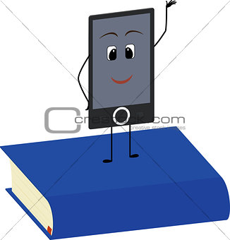 Books end ebooks concept. Vector illustration