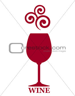 full red wine goblet decorative icon
