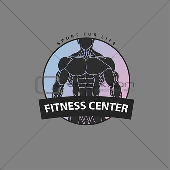 Embossed body for the logo of the fitness center