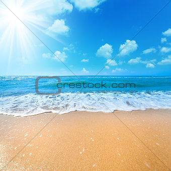 Sunny Summer day on the Sea Beach 