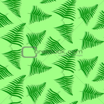 Pattern with tropical palm leaves