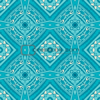 geometric seamless blue mosaic background
