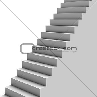 Contrasting gray staircase leading up