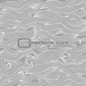 Abstract Grey Wave Background
