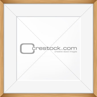 Square blank picture frame. Vector template