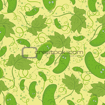 Seamless background, cucumbers