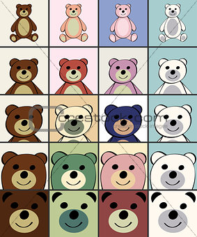Bears Funny cartoon animal toy.
