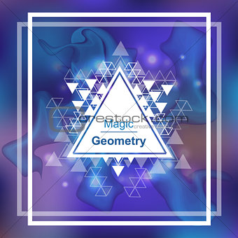 Magic geometry background with triangle