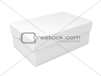 Closed white box, 3D