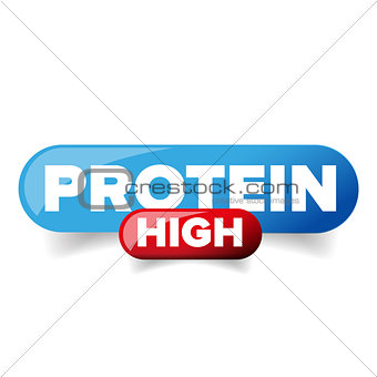 High Protein vector button