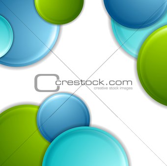 Bright geometric background with circles