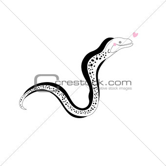 In love vector moray eels